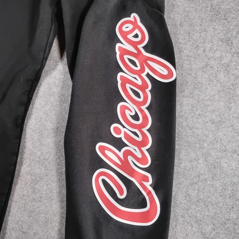 Mitchell & Ness Chicago Bulls Black Jogger Sweatpants NBA Finals Patches Mens S‎